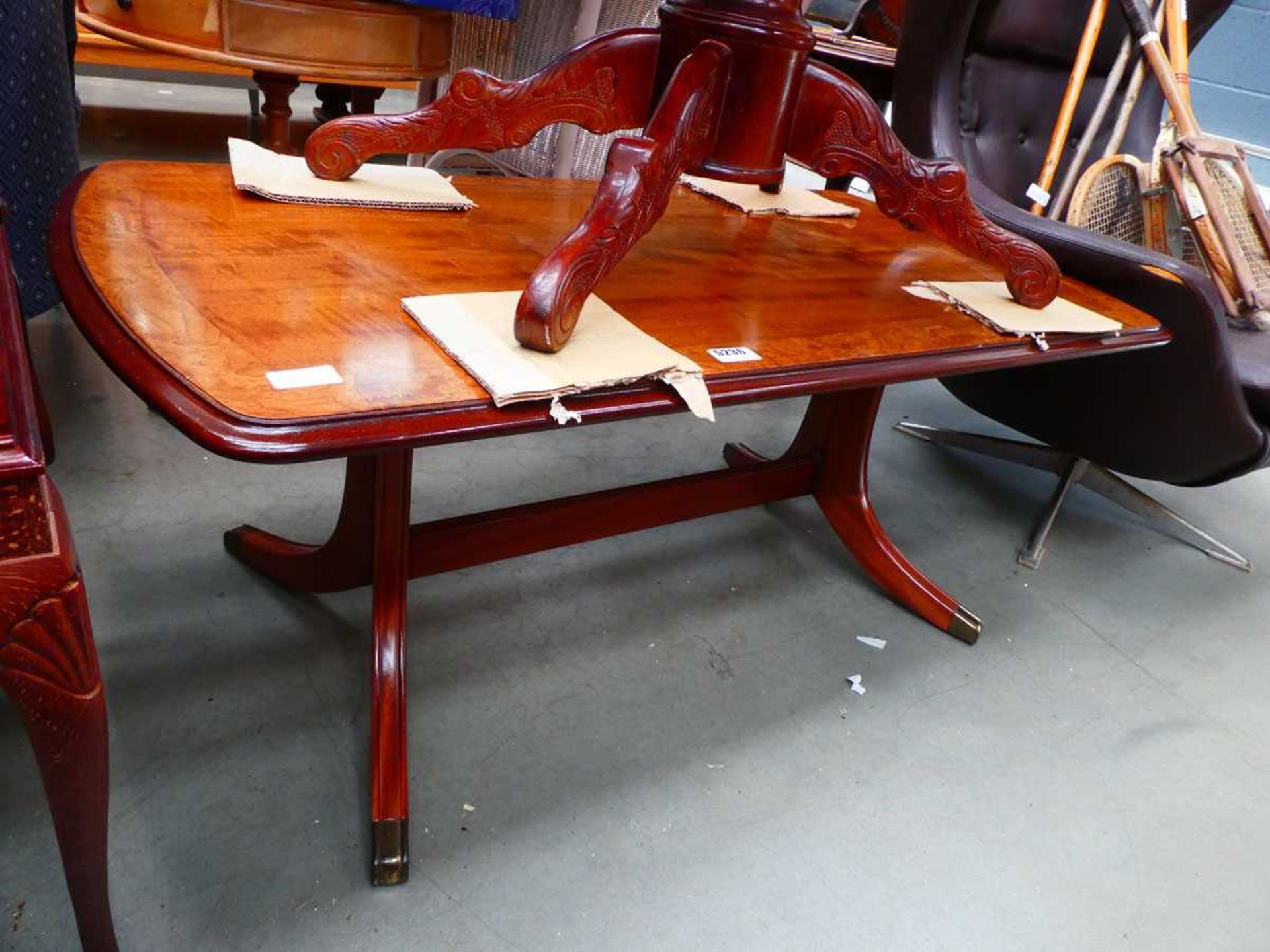 Reproduction walnut coffee table