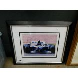 F1 Motor racing print with COA to reverse (Damon Hill)