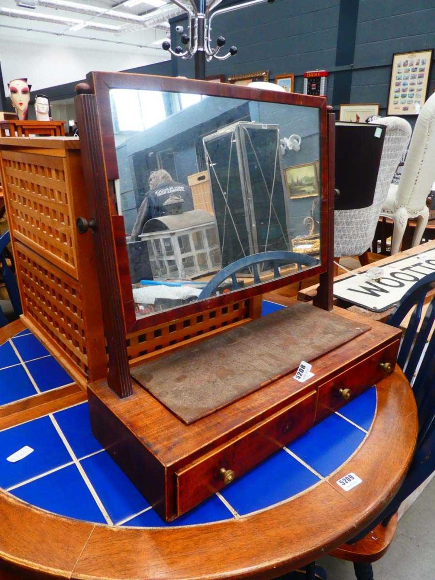 Victorian toilet mirror