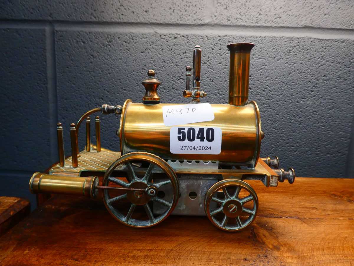 Brass Mamod style steam engine