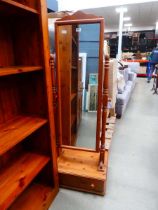 Pine cheval mirror