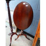 Oval tilting Victorian table