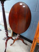 Oval tilting Victorian table