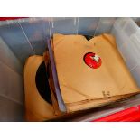 Box containing vinyl records