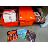 3 boxes containing vinyl records