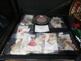 Cage containing Danbury Mint angel figures