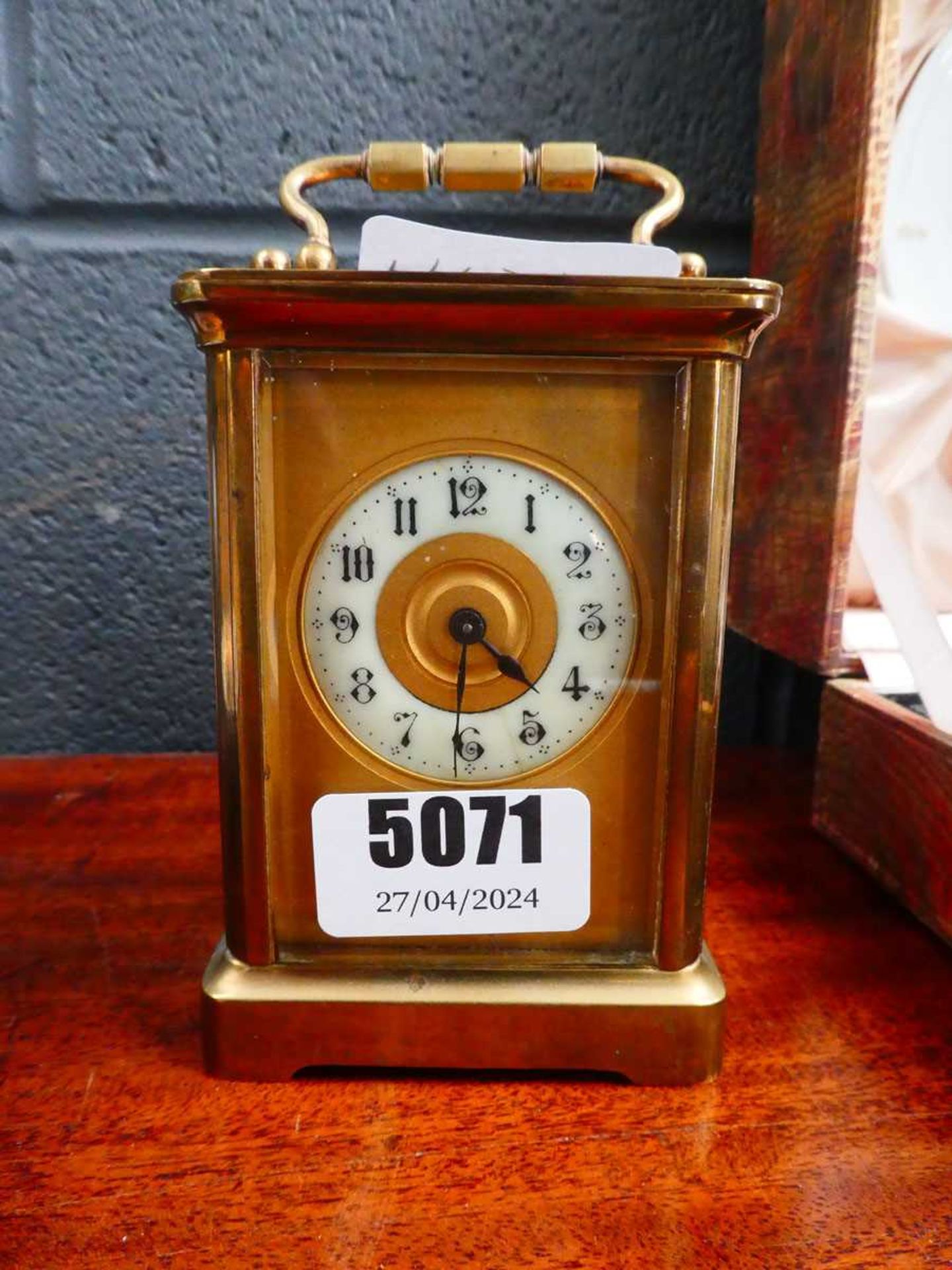 Brass carriage clock