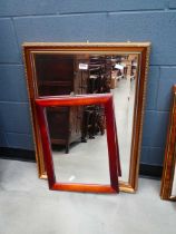 2 x rectangular framed mirrors