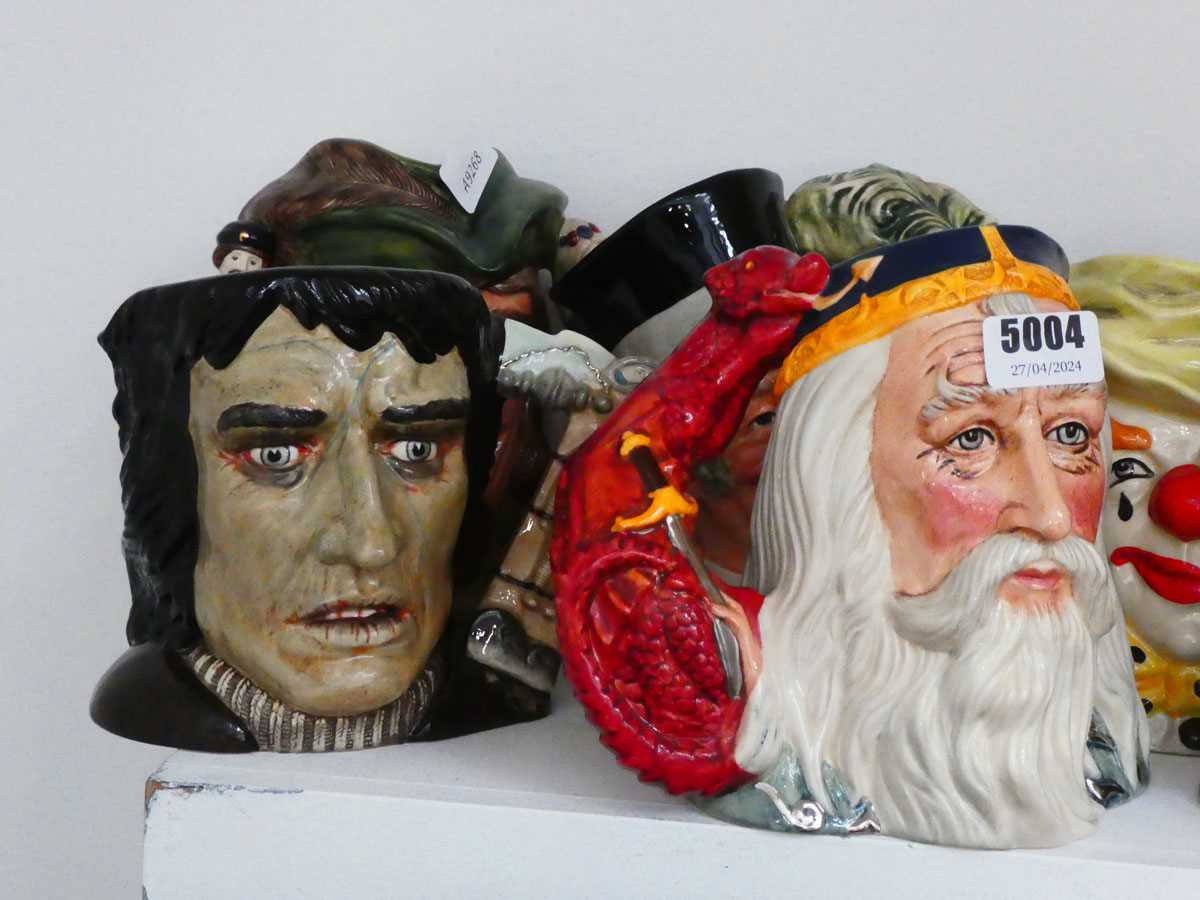 7 large character jugs depicting fictional characters, to include Phantom of the Opera, Bill - Image 2 of 3