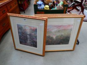 Four framed and glazed limited edition Janet Rogers prints entitled "Walled garden", "Gateway", "