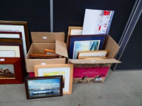 2 x boxes containing coastal, urban and rural prints