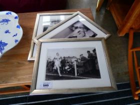 3 Iconic Photographic prints, Björn Borg, Ian Botham, and Roger Bannister