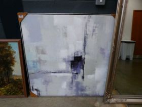 Modern abstract on canvas in beige and grey