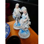 2 European porcelain figures