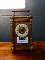 Brass carriage clock