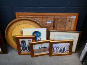 Quantity of Lowry prints plus a wall plaque and map