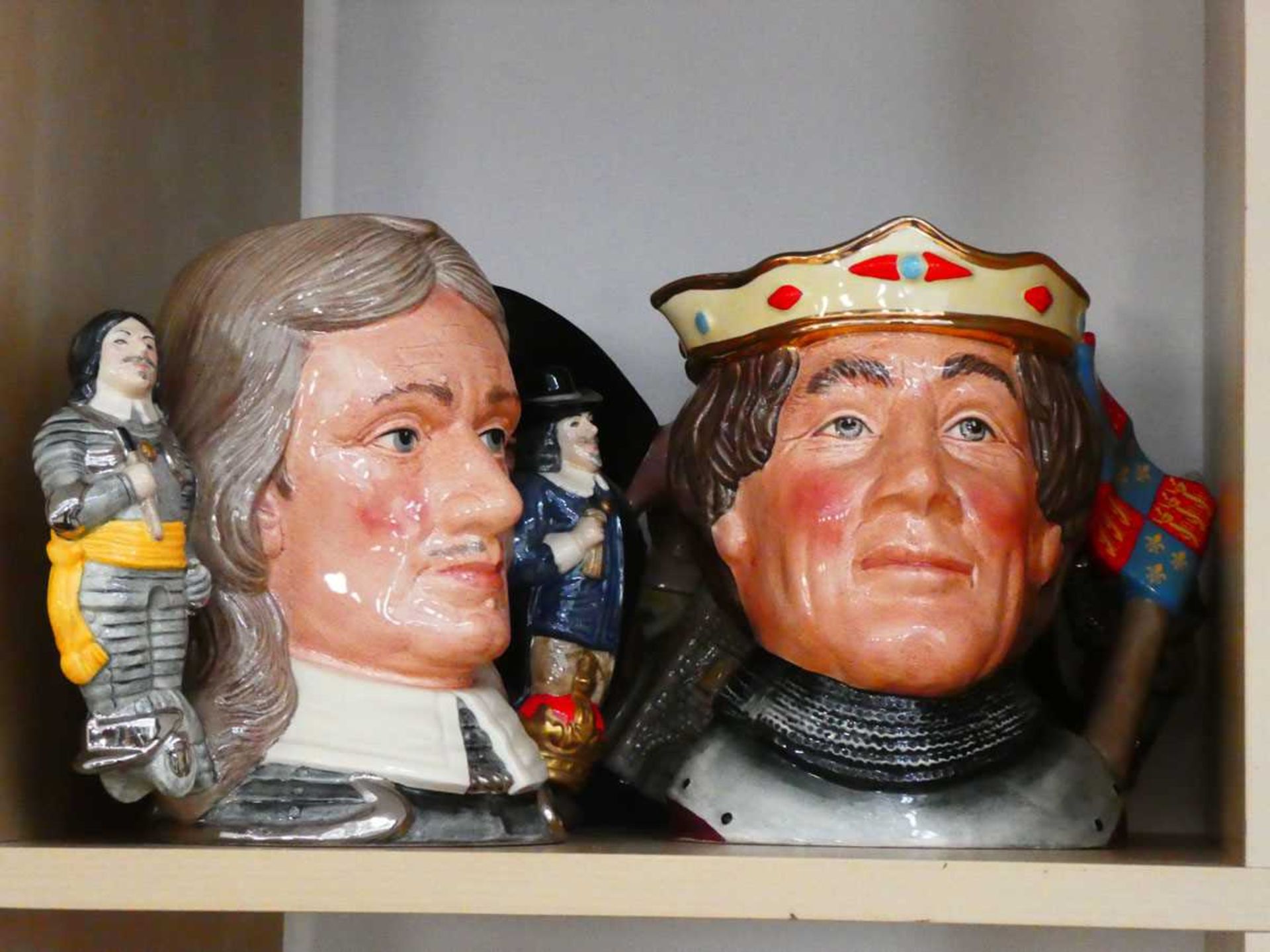 Various large Character Jugs depicting Kings and Queens of Britain, to include Queen Victoria, - Image 2 of 3
