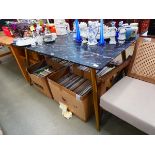Marble effect extending dining table