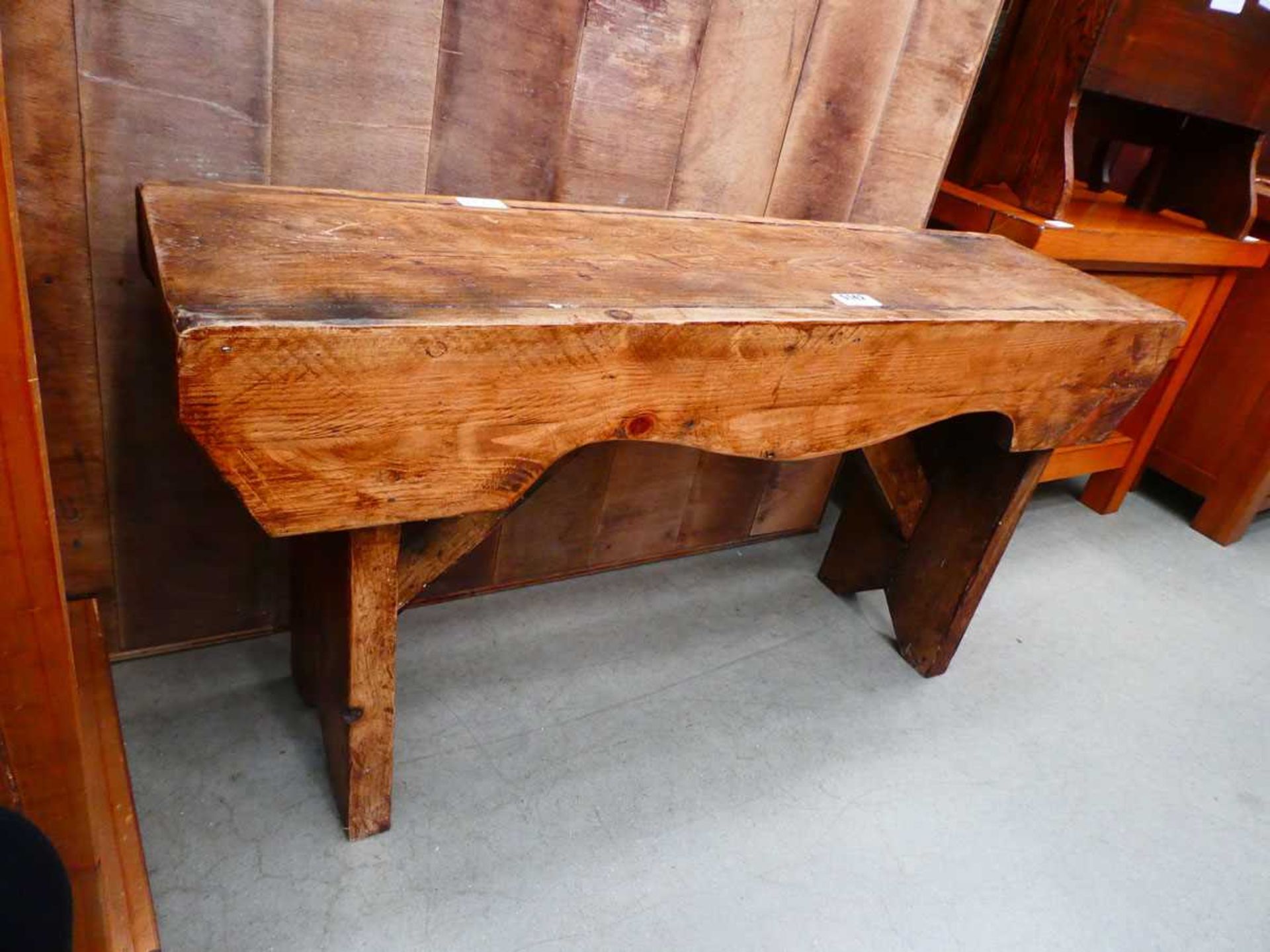 Rustic pine bench