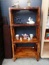 Rustic pine 4 tier display stand