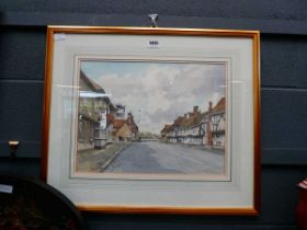 Stanley Ochart watercolour of Elstow, Bedfordshire