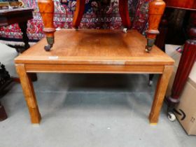 Square oak lamp table