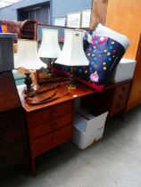 Teak dressing table with mirror