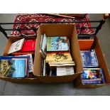 Three boxes containing reference books to include History of Archeology, Artists Anatomy, cookery