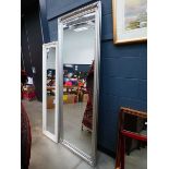 +VAT (6) Rectangular mirror in silver painted frame