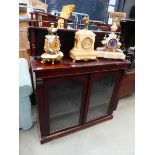 Victorian chiffonier with glazed doors under