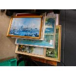 Dressing table mirror, impressionist and other prints