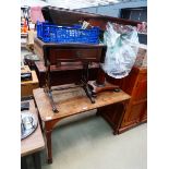 Victorian occasional table plus a work table and a reproduction sofa table