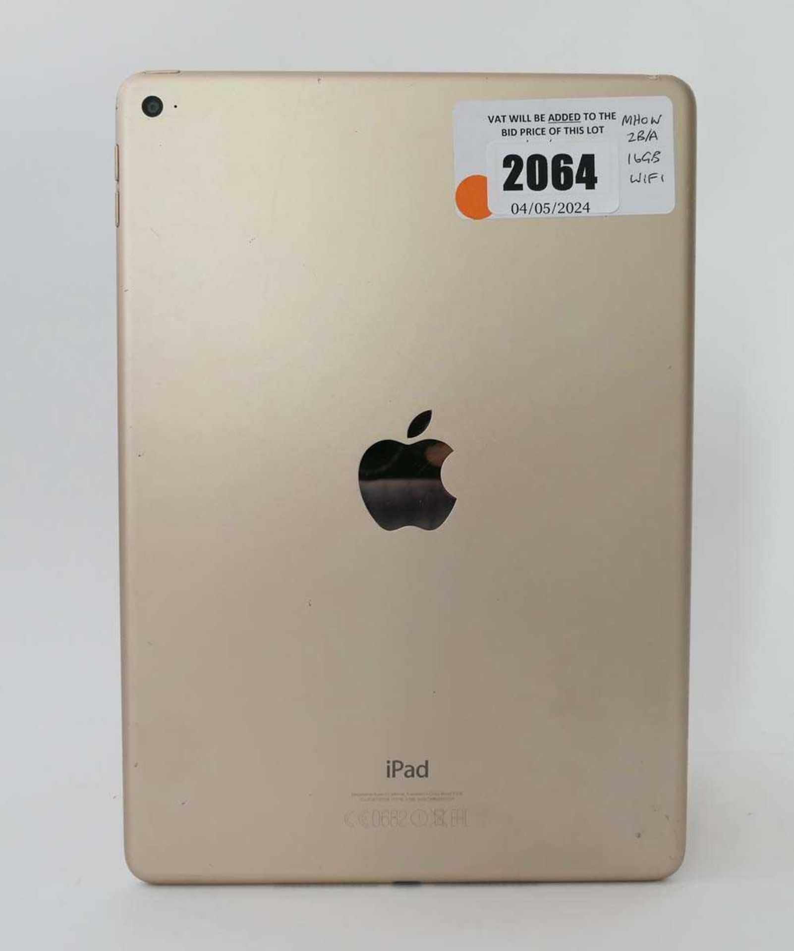 +VAT iPad Air 2 16GB Gold tablet - Image 2 of 2