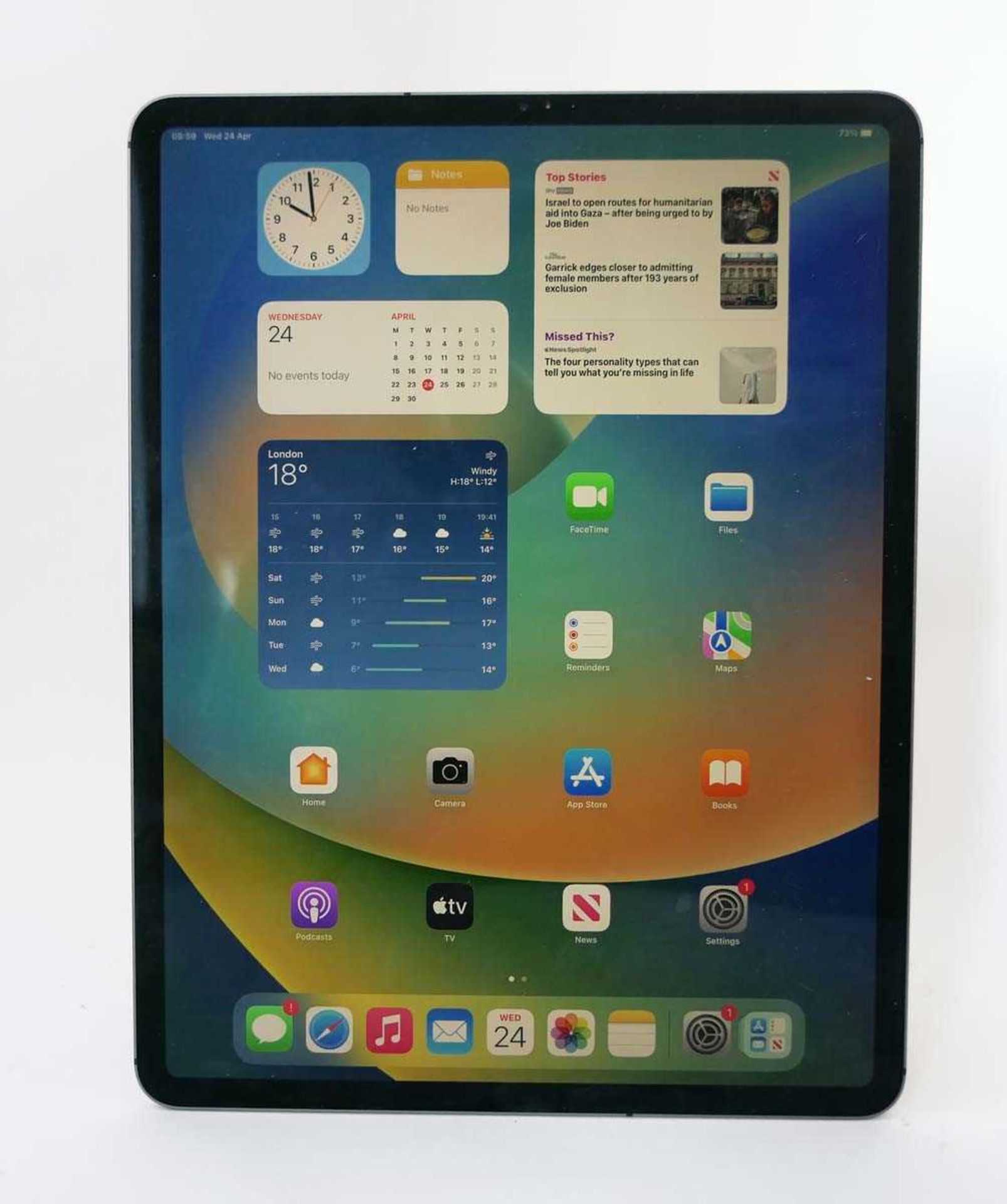 +VAT iPad Pro 12.9" 3rd Gen Space Grey 256GB tablet