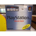 Boxed Sony Playstation value pack with console