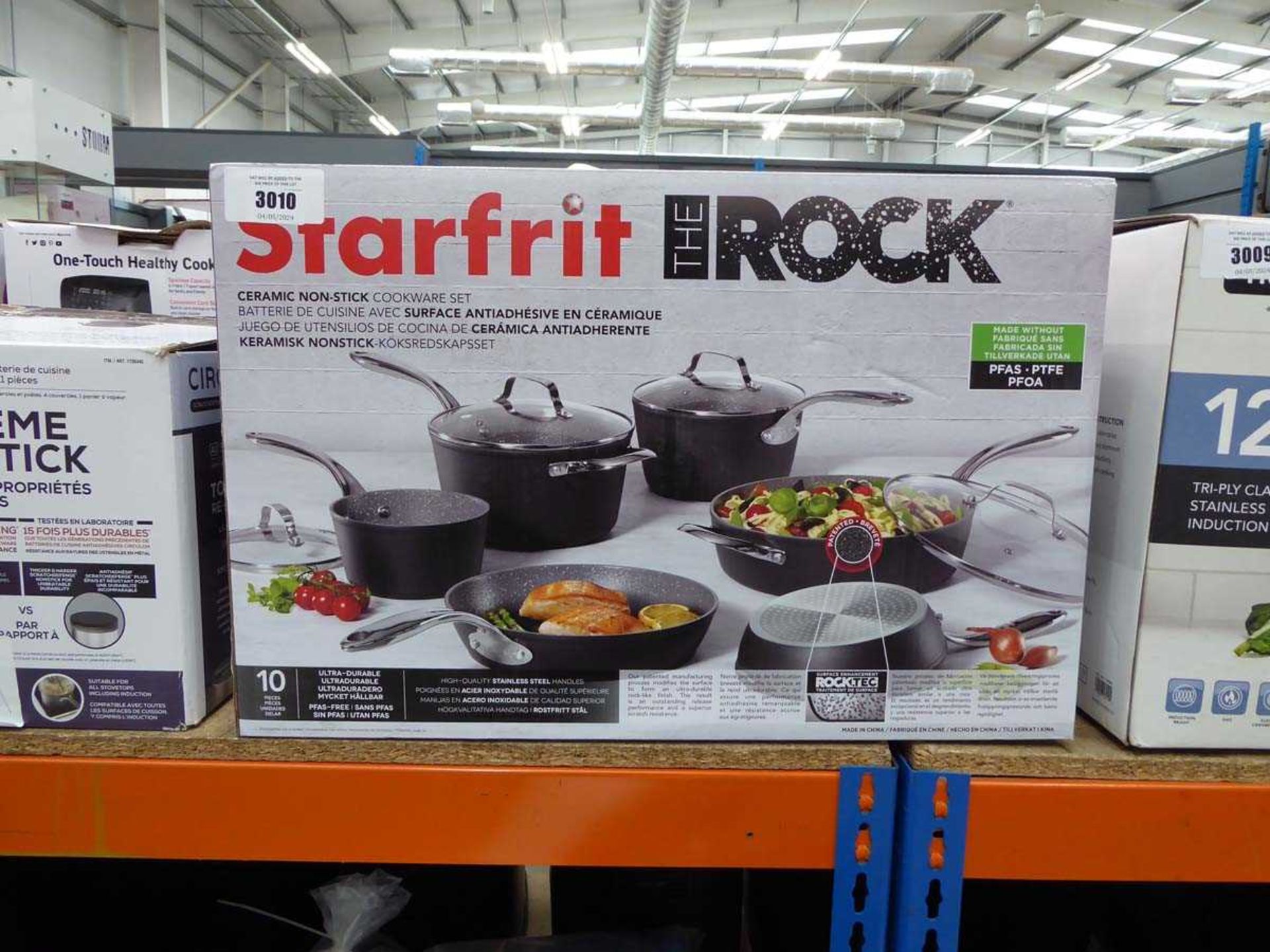 +VAT Starfrit The Rock non stick cookware set