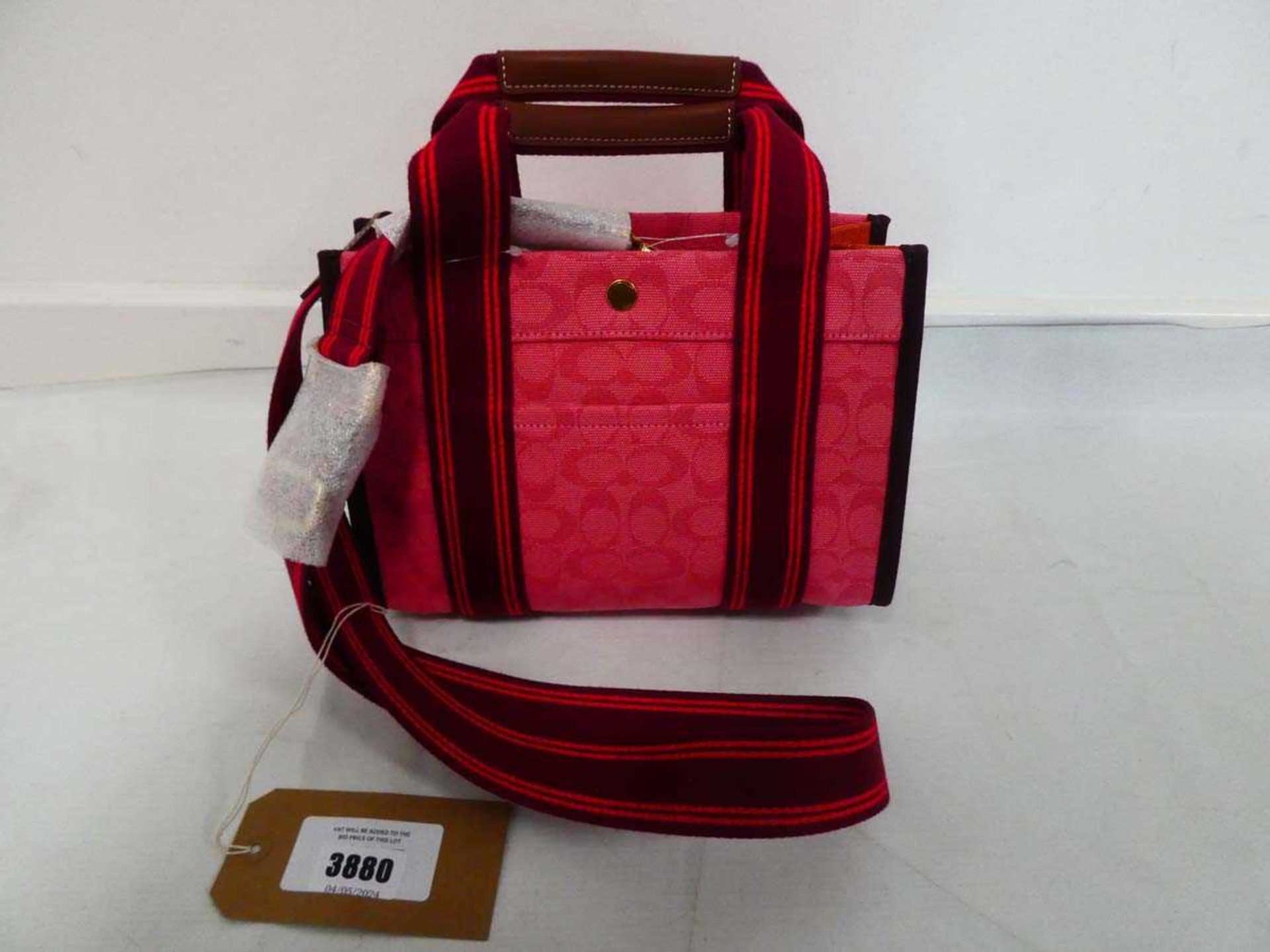 +VAT Coach canvas tote taffy multi handbag