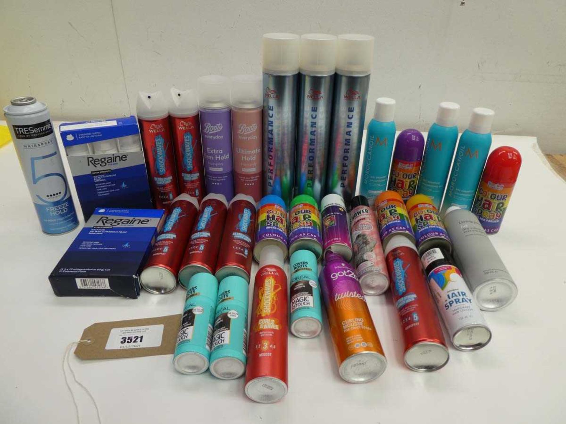 +VAT Hair spray, Dry shampoo, Regaine, Colour hair spray etc
