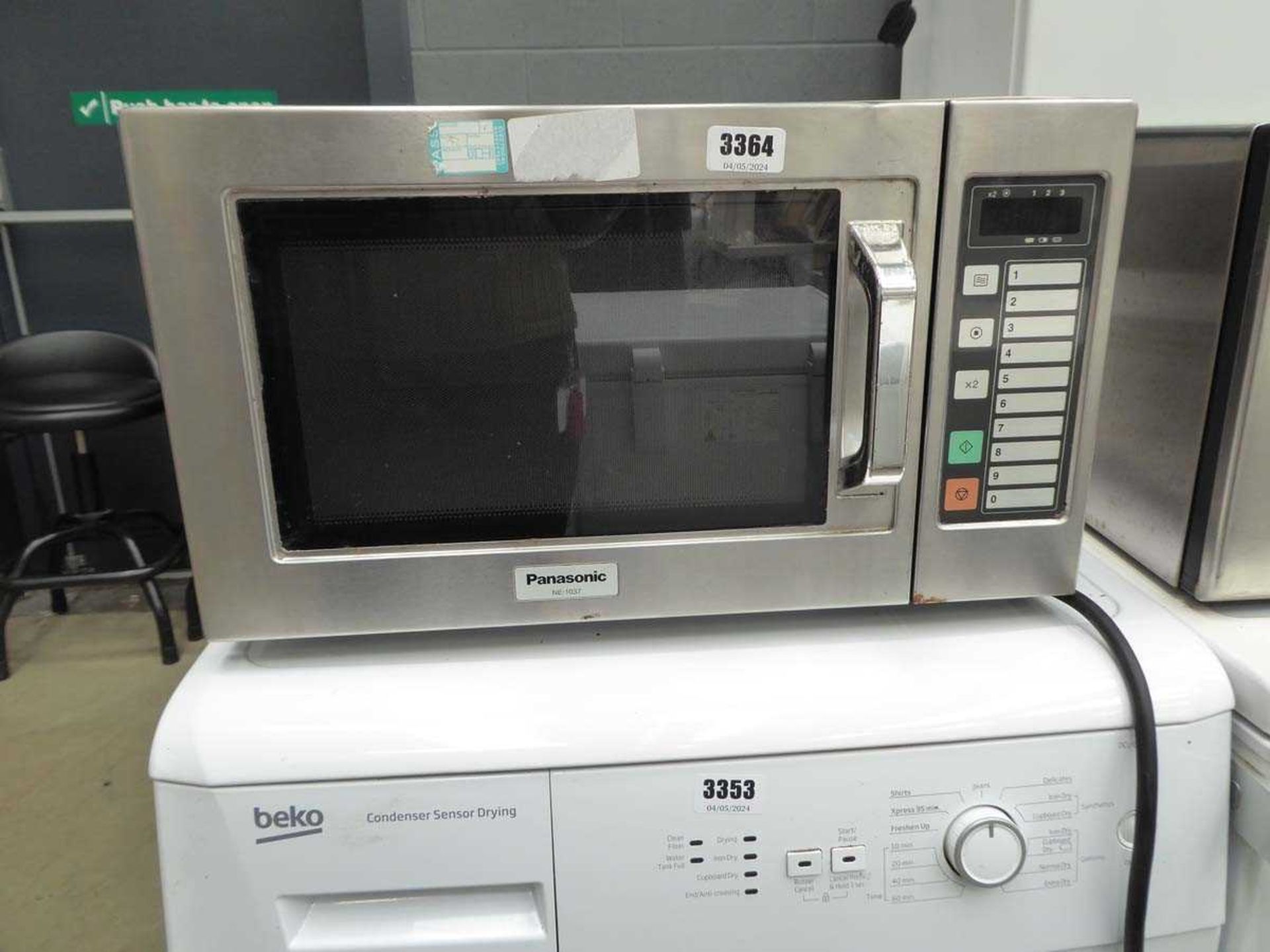 Silver Panasonic microwave