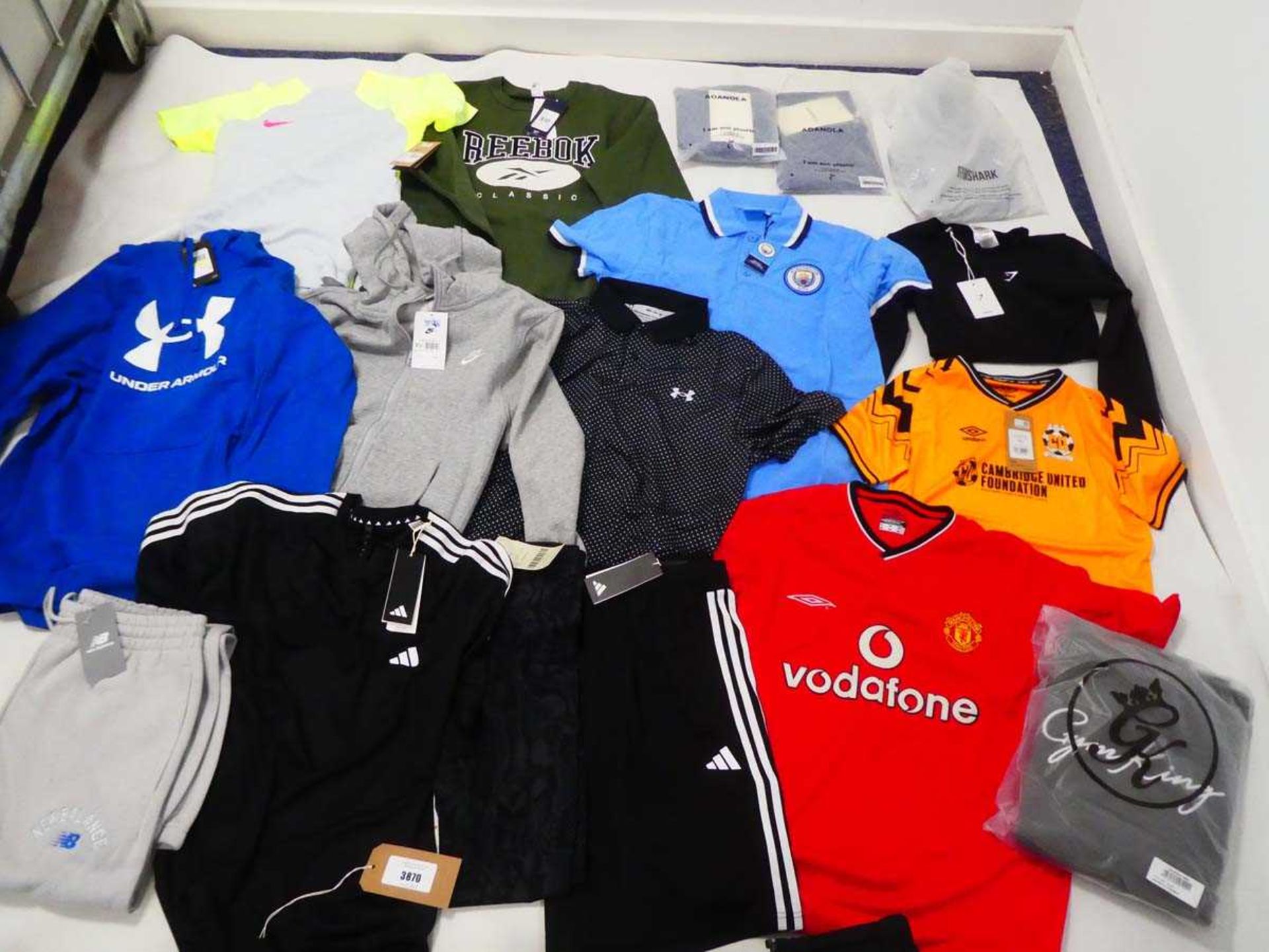 +VAT Selection of sportswear to include Gym Shark, Adonola, Nike, etc
