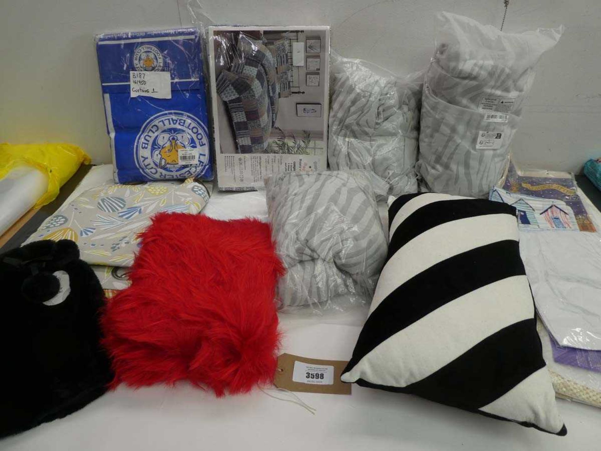 +VAT Duvet set, 2 sets of curtains, anti slip mat, cushion, sofa protectors, hot water bottle etc