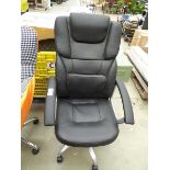 +VAT Black highback executive style swivel armchair