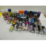 +VAT Selection of spray paints, Varnish and Adhesive sprays