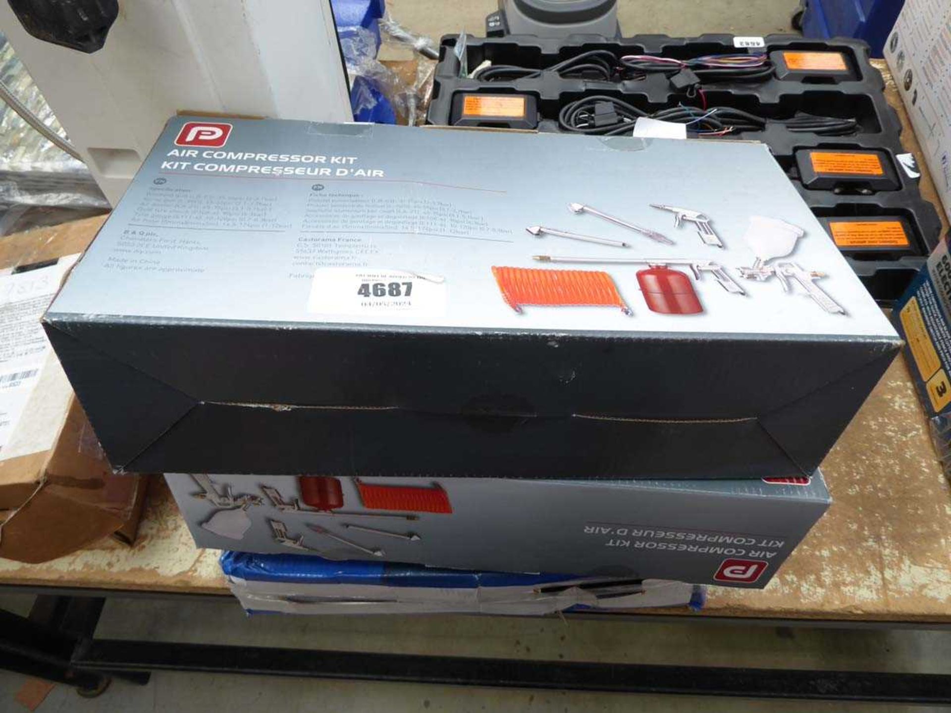 3 boxes of air compressor kits