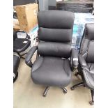 +VAT Black highback executive style swivel armchair