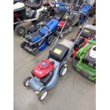 Honda Izzy petrol powered rotary mower with grass box