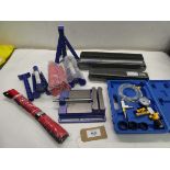 +VAT Long taper punch set, 4 axle stand, 3 torque wrenches, vice, and cooling system set