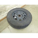 Steel wheel and tyre