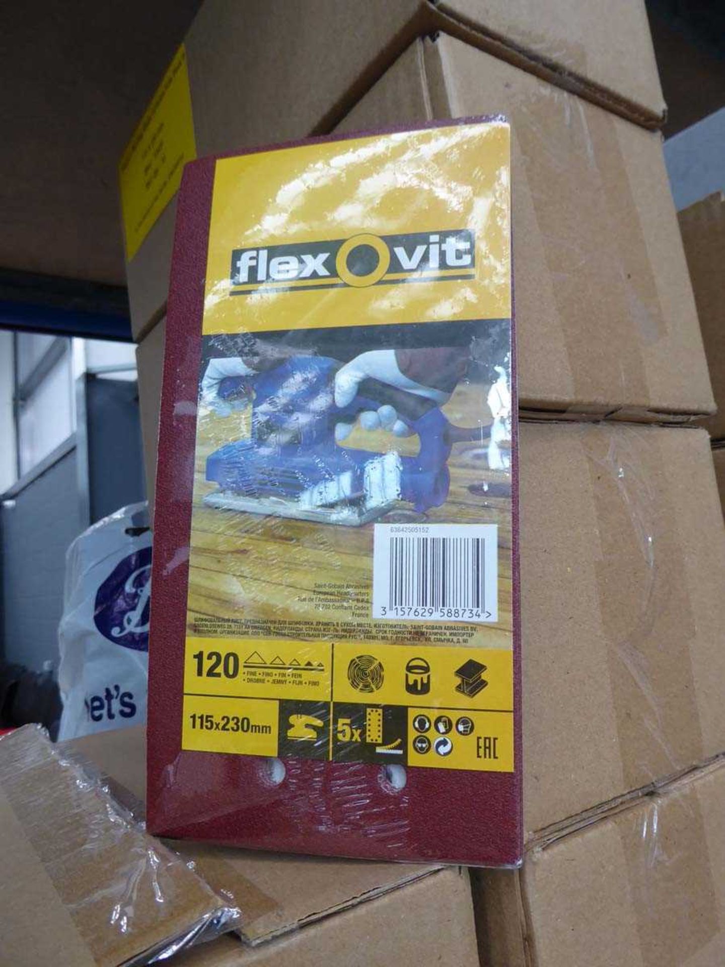 +VAT 5 boxes of Flexovit 14 hole sanding sheets, fine grit - Image 2 of 2