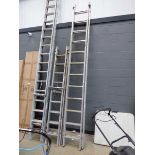 Double aluminium extension ladder
